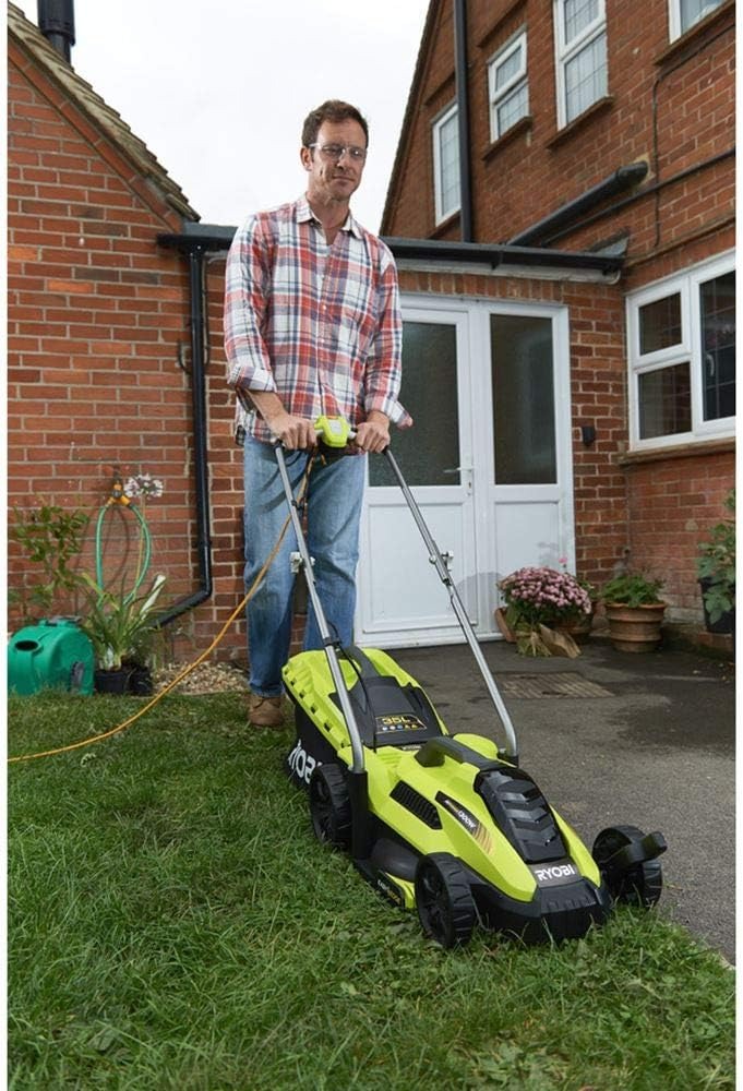 Tondeuse électrique 1300W 33cm de coupe RYOBI RLM13E33S - 5 réglages de hauteur de coupe + Mulching