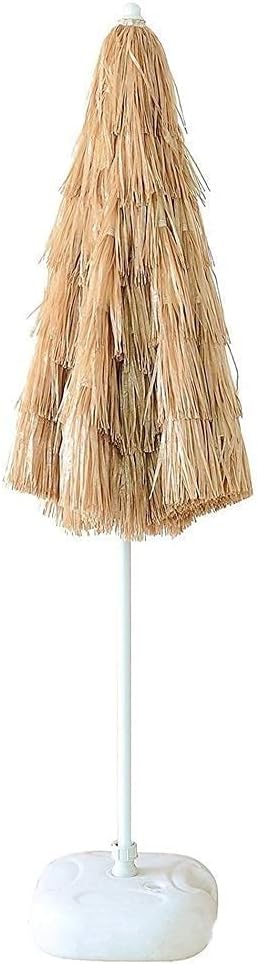 Hawaiischer Strohschirm für den Außenbereich, Strandschirm, Terrasse, Gartenschirm, Sonnenschutz, neigbar, mit Lenkung, Grasrock, Sonnenschirm, Sonnenschutz, Terrassen-Sonnenschutz, UV good