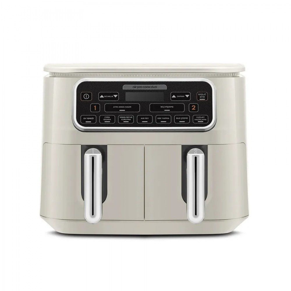 Heißluftfritteuse Air Cook Duo Hausmannskost XXXL 8 Liter Airfryer Heißluftfritteusen Fritteuse Starlight