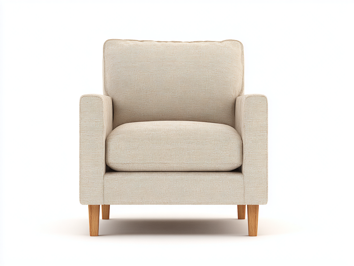 Sessel Stoff Beige 85x80x85 cm - Gepolsterter Wohnzimmersessel geeignet für Wohnzimmer modernes Design