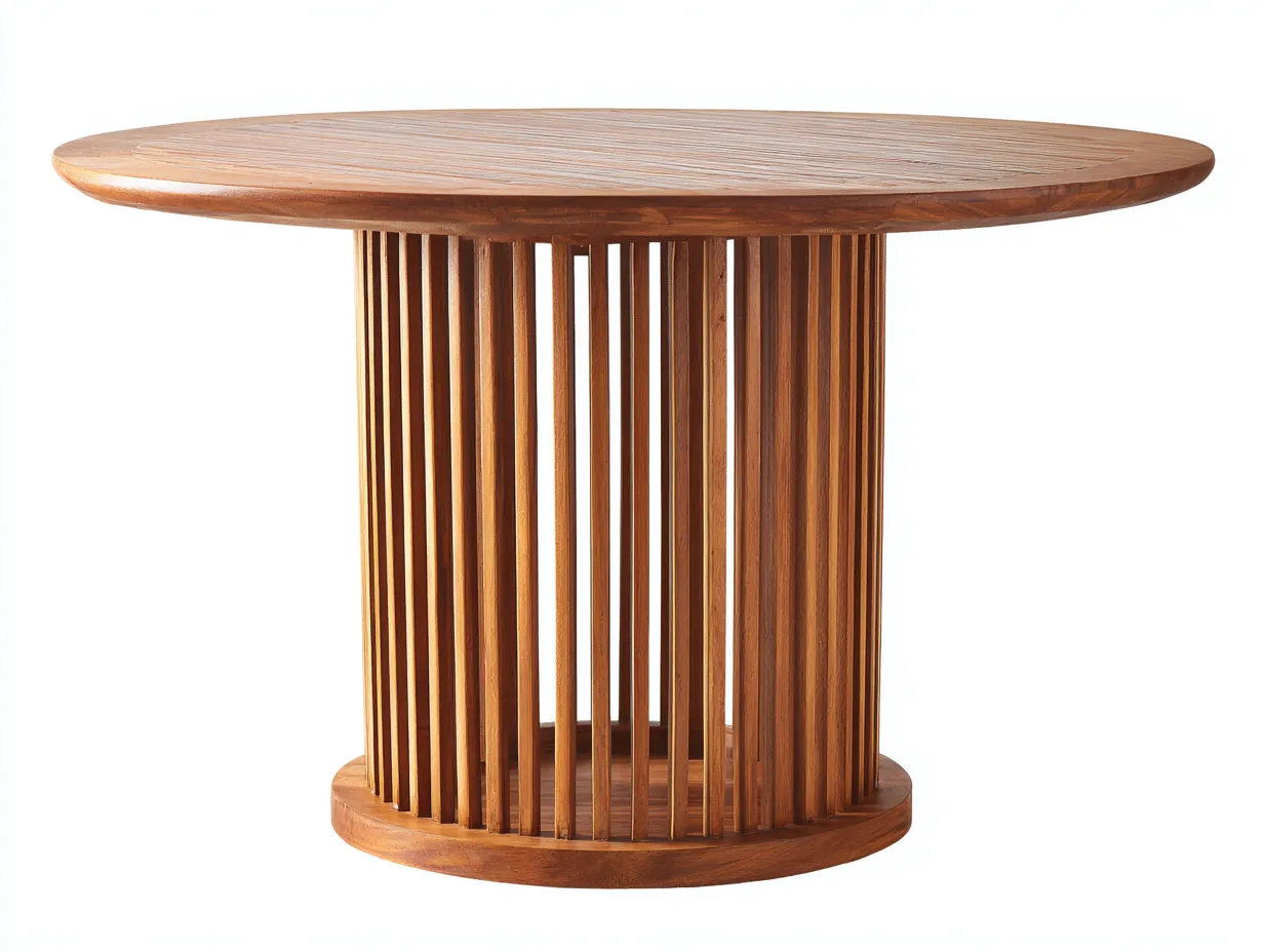 Gartentisch-Holz-126 x 126 x 75 cm-Natur-Modern