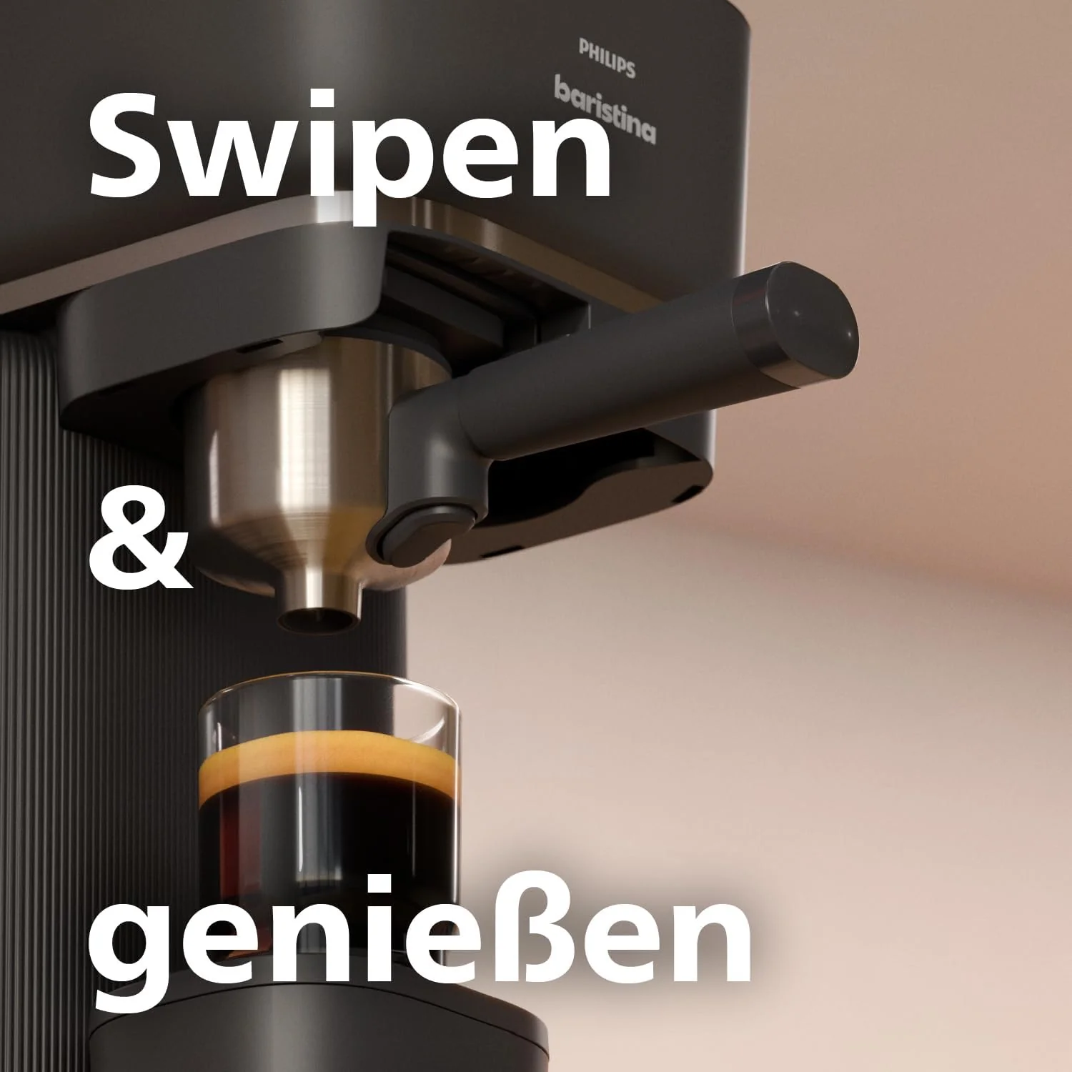 Philips Baristina Espressomaschine - Real Espresso- made simple. Kompakte Kaffeemaschine- Naturwei? mit wei?em Siebtr?ger- 16-bar-Pumpendruck- automatisches Mahlwerk- Cafe Crema (BAR300/00)