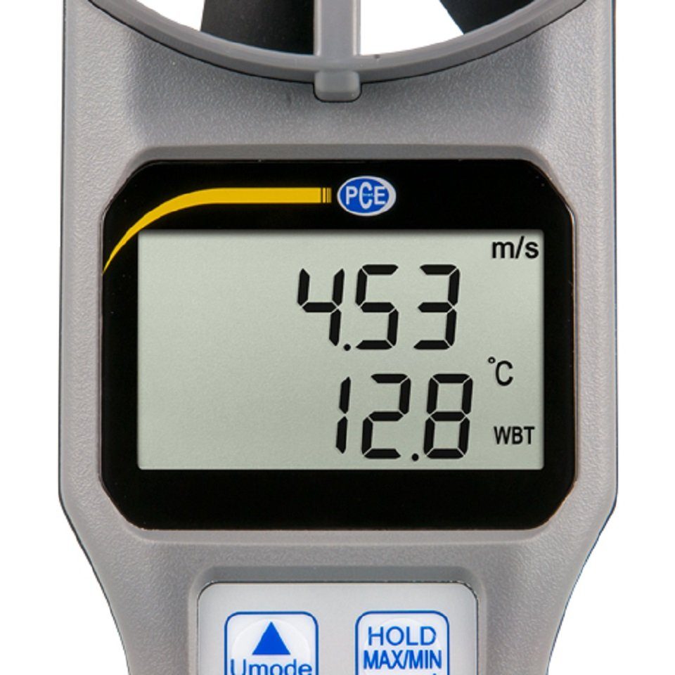 Klimamesser Anemometer PCE-VA 20, Messung von Windgeschwindigkeit uvw.