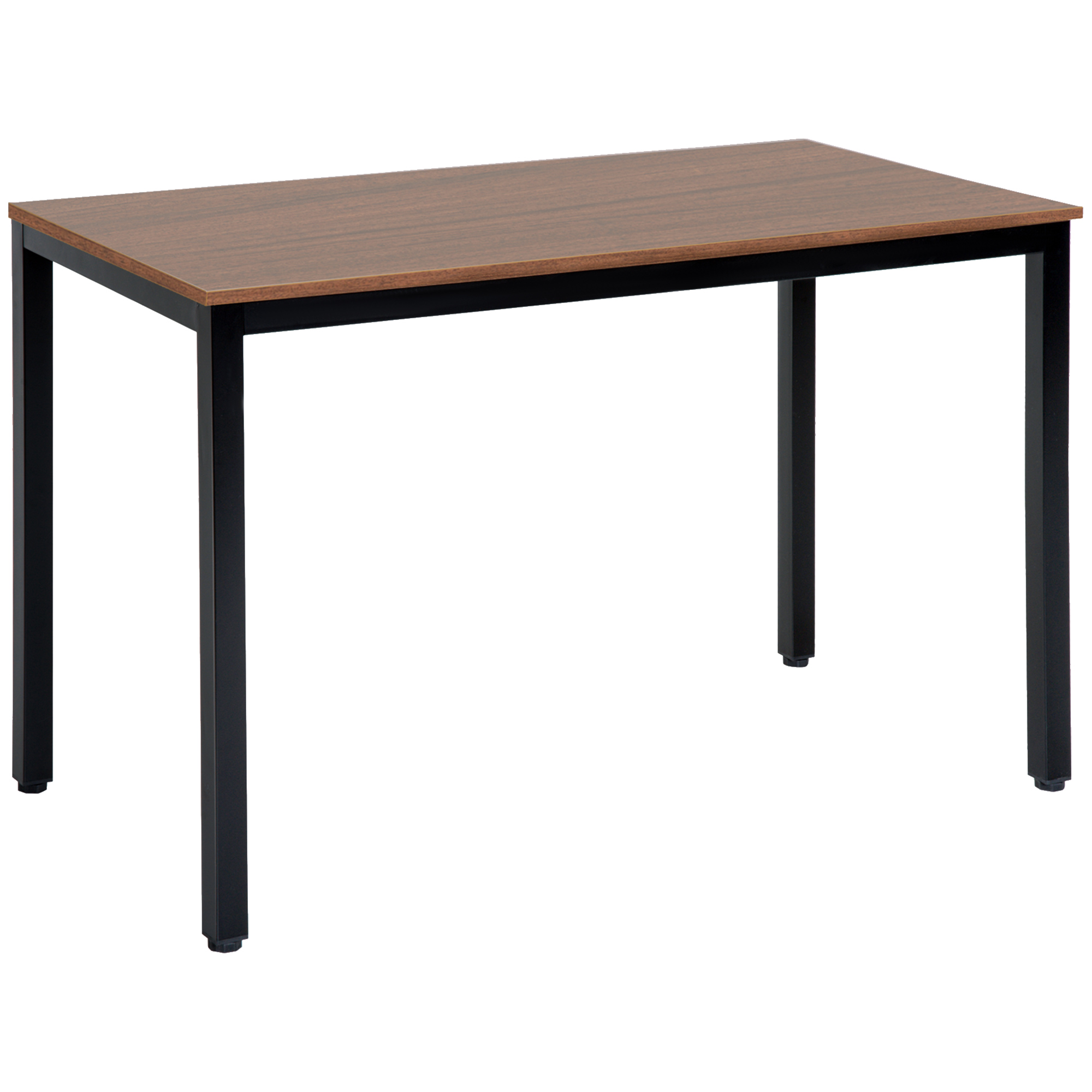 HOMCOM® Computertisch Schreibtisch Bürotisch PC Tisch Walnuss Schwarz