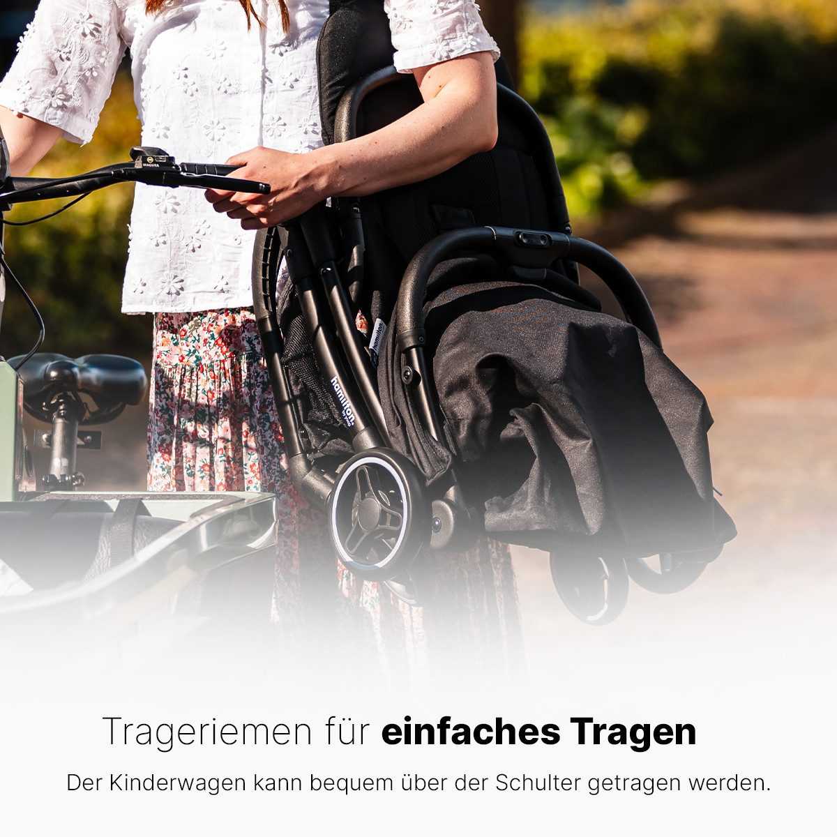 Kombi-Kinderwagen Kinderwagen Schwarz – Leichtgewicht Buggy - MagicFold™ Technology