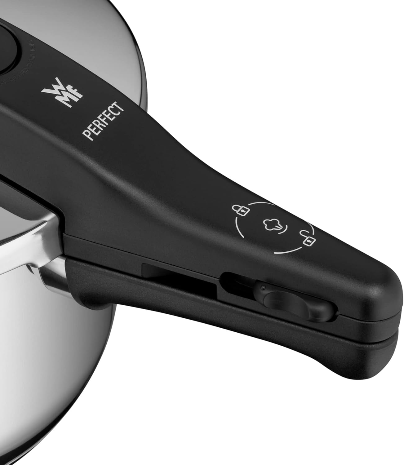 WMF Perfect One Pot Schnellkochtopf Set Induktion 2-teilig, Dampfkochtopf 6,5l, 3l, großes Kochsignal, 2 Kochstufen, abnehmbarer Deckelgriff, Edelstahl
