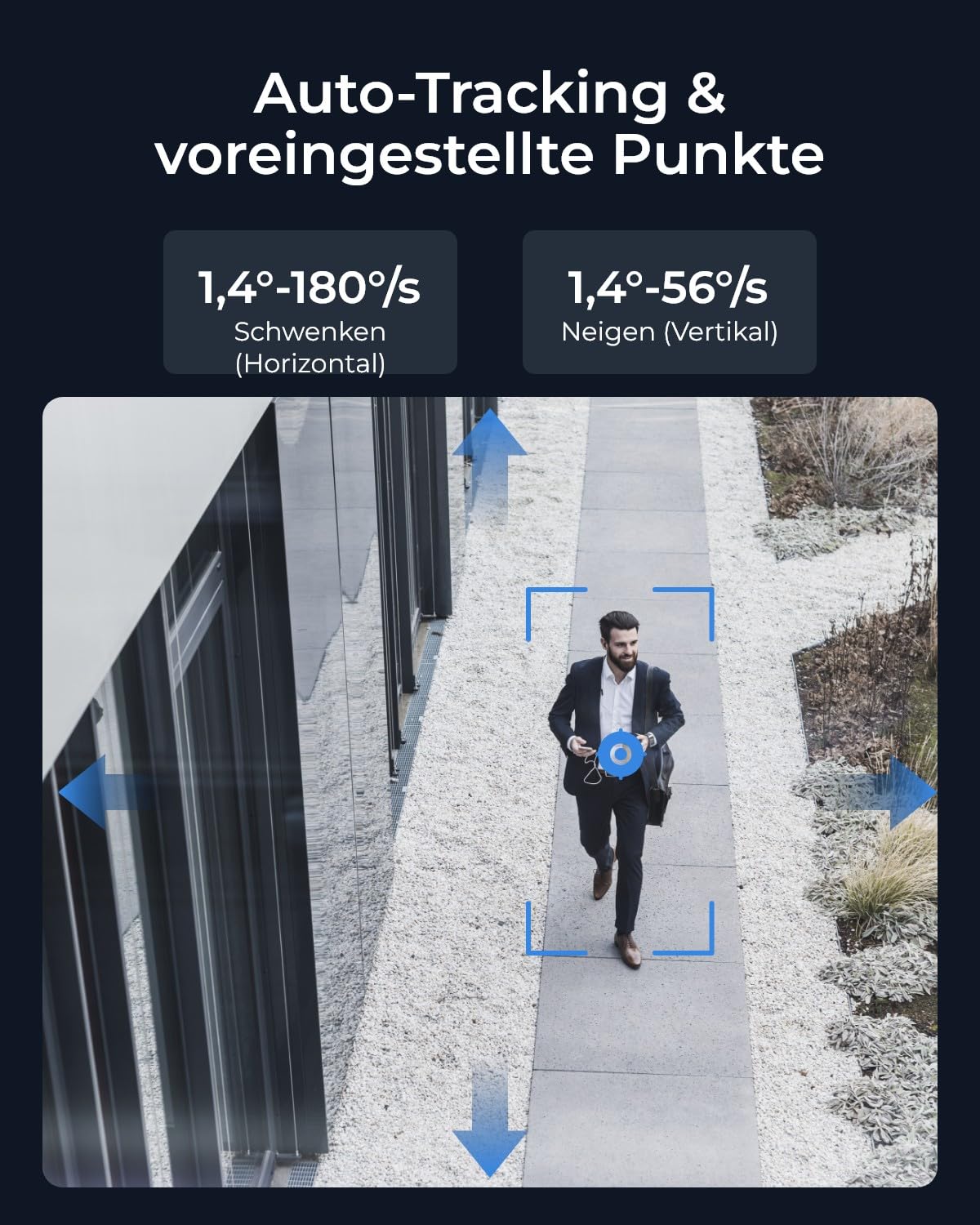 4K PTZ Überwachungskamera außen RLC-823S2 8MP PoE 16x 3D-Zoom 360° Schwenken 90° Neigen Auto-Tracking Nachtsicht 2-Wege-Audio