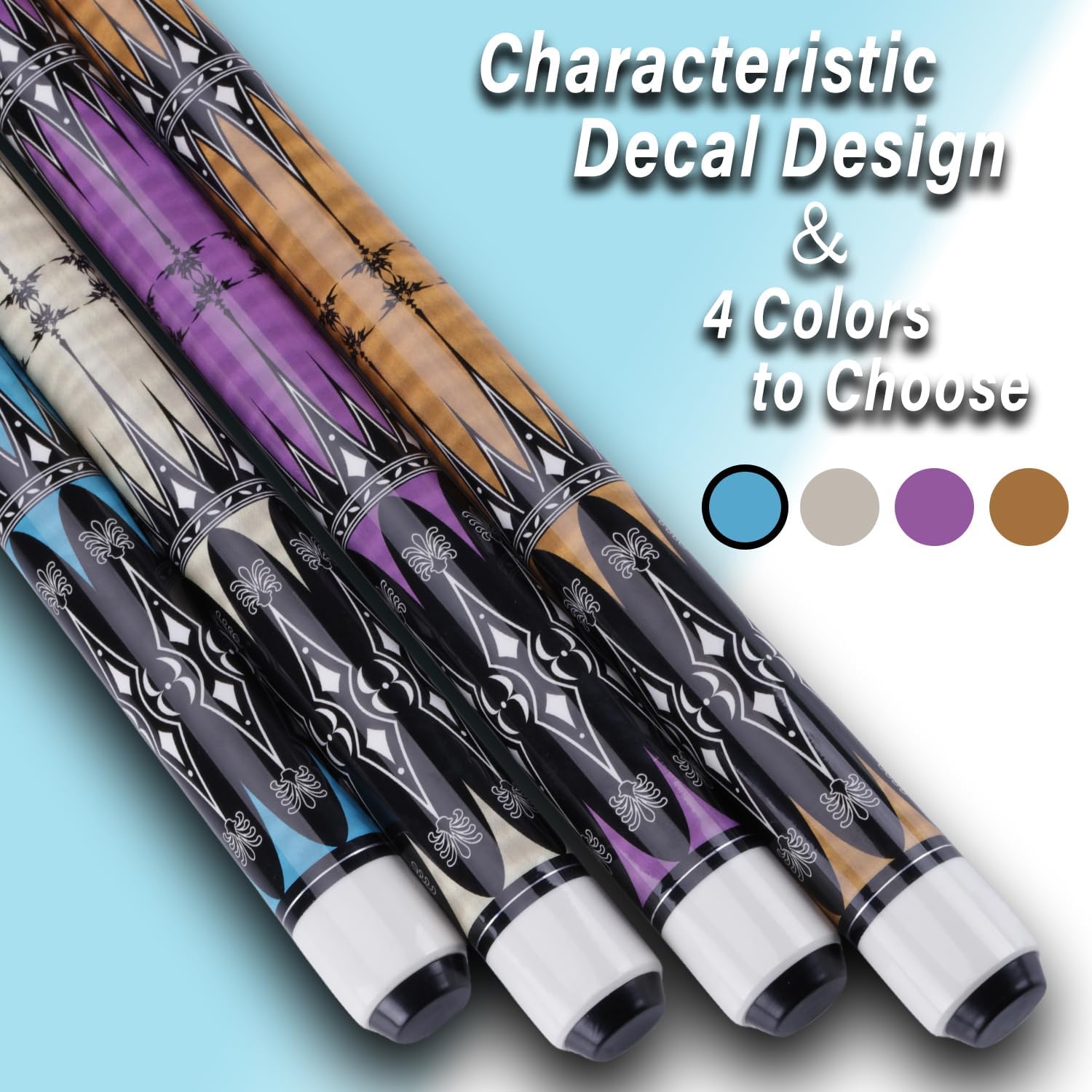 Sinsilvie 13mm 58 Pollici 19 20 Once Stecche Biliardo Pool,1/2 Maple Pool Cue Stick,Bastone da Biliardo da Bar per Uomini e Donne.