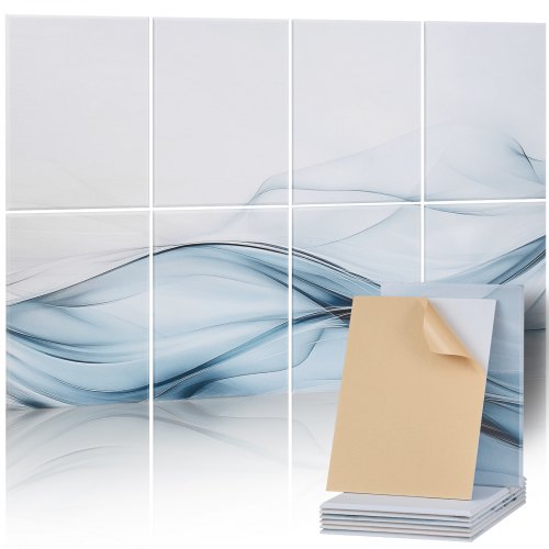 VEVOR 8x Akustikpaneele Akustik Wandpaneele 120x80cm selbstklebend Seidenmotiv