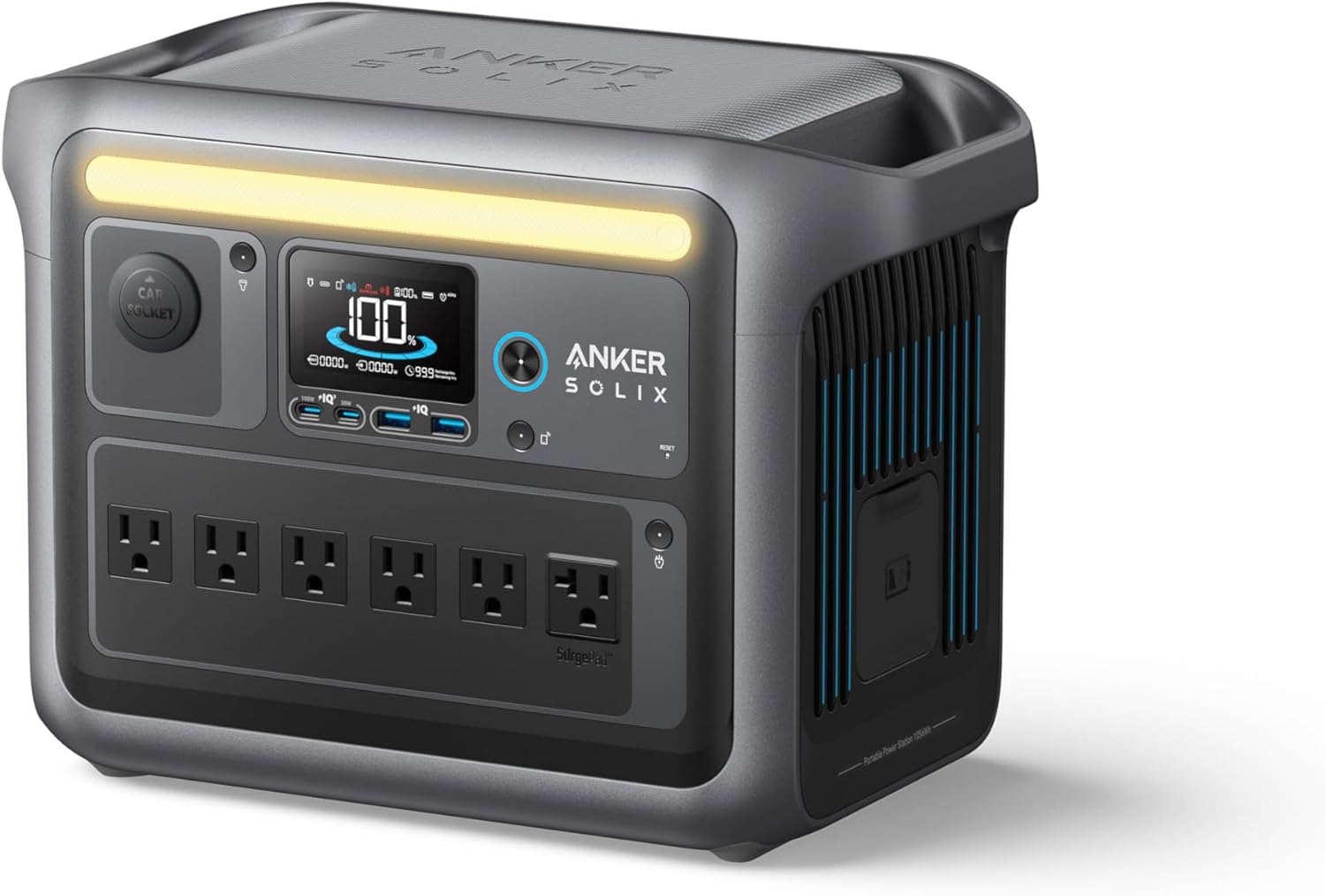 Anker SOLIX C1000 Portable Power Station  1800W (Peak 2400W) Solar Generator  Full Charge in 58 Min  1056wh LiFePO4 Battery for Home Backup  Power Outages  and Outdoor Camping (Optional Solar Panel)
