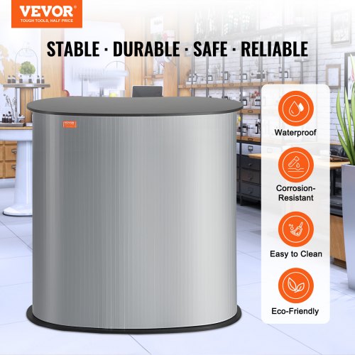 VEVOR Tragbare Messetheke Messetresen, 900 x 490 x 940 mm Messestand Ausstellungs-Thekenständer, Faltbarer Promotion-Einzelhandels-Bartisch, Pop-Up-Podium mit Aufbewahrungsregal, Tragetasche