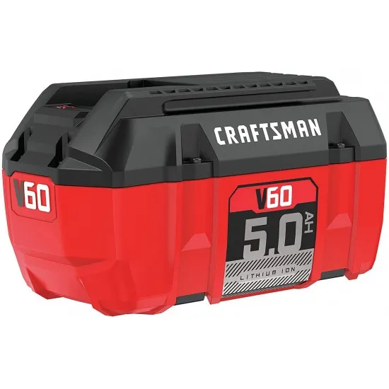 2025 CRAFTSMAN V60 5.0Ah Lithium-Ion Batterij met LED-indicator, Geen Geheugeneffect, 4 Jaar Garantie