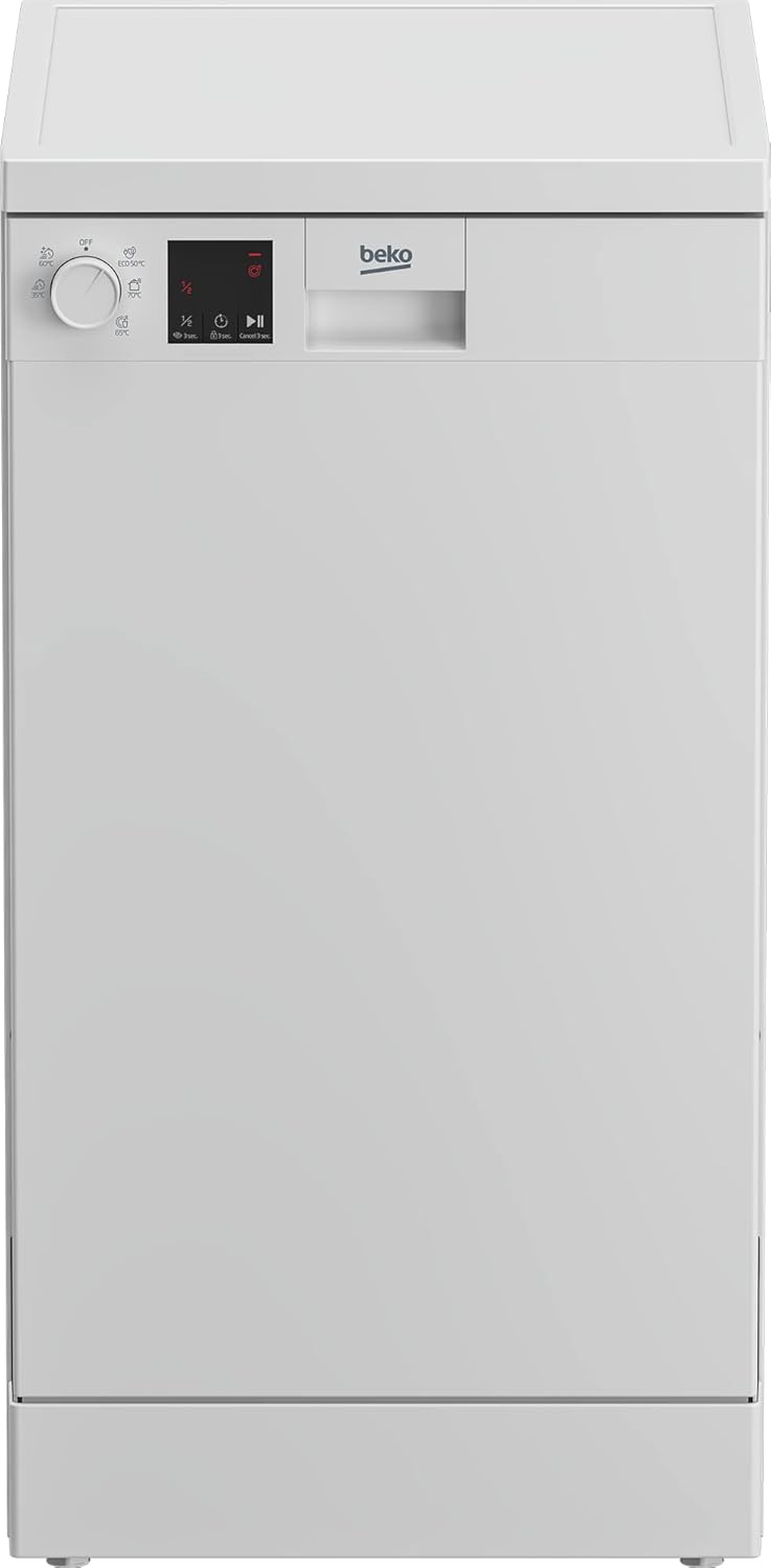 BEKO - DVS05024W - Lavastoviglie SLIM libera installazione - display - 10 coperti - HxLxP: 85 x 44,8 x 60-49 dBA