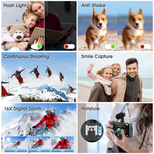 Fotocamera Oiadek Autofocus Caricabatterie Adolescenti