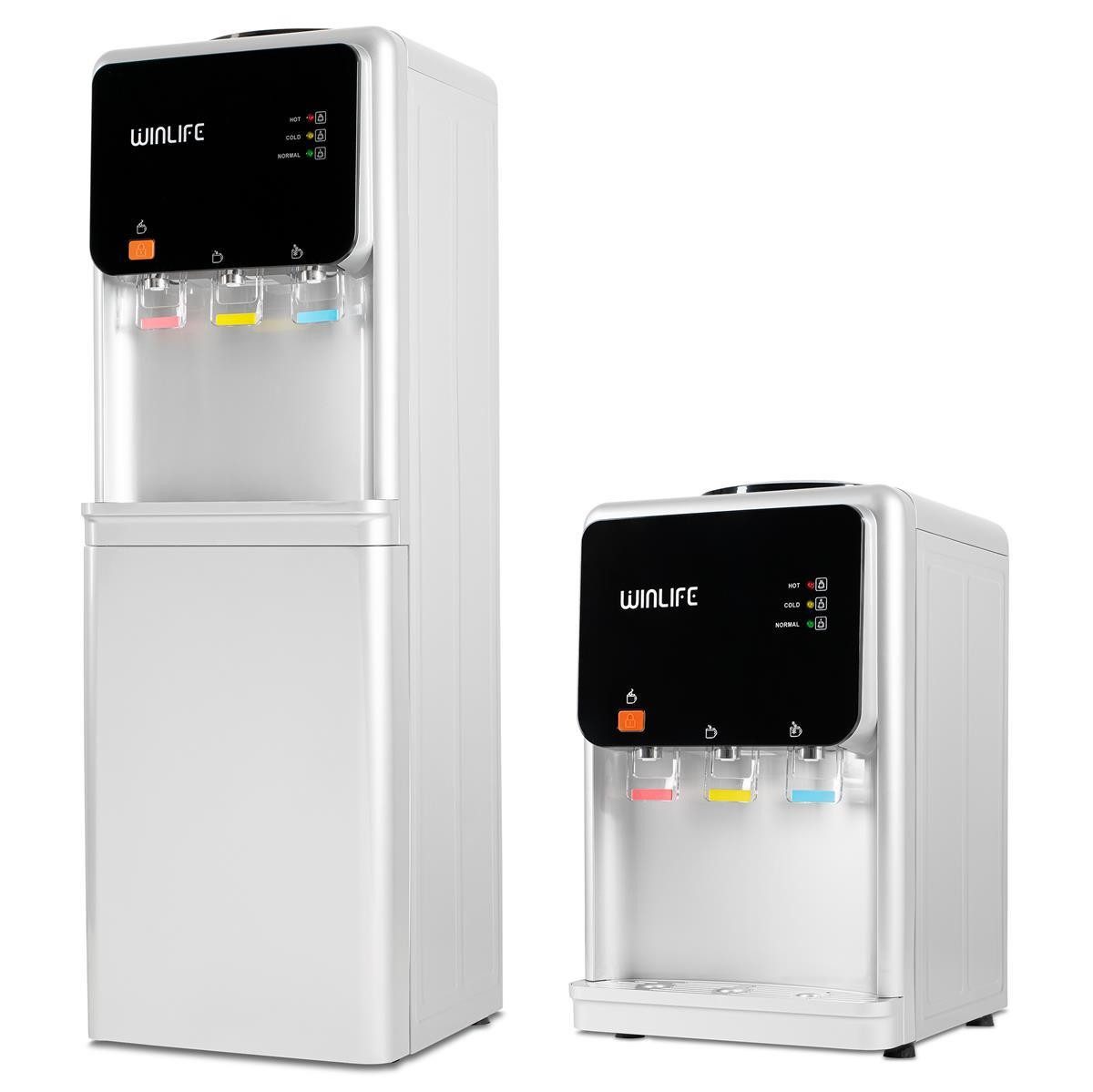 Heißwasserspender WINLIFE® Elektrischer Wasserspender Mini + Wasserspender Groß Silber