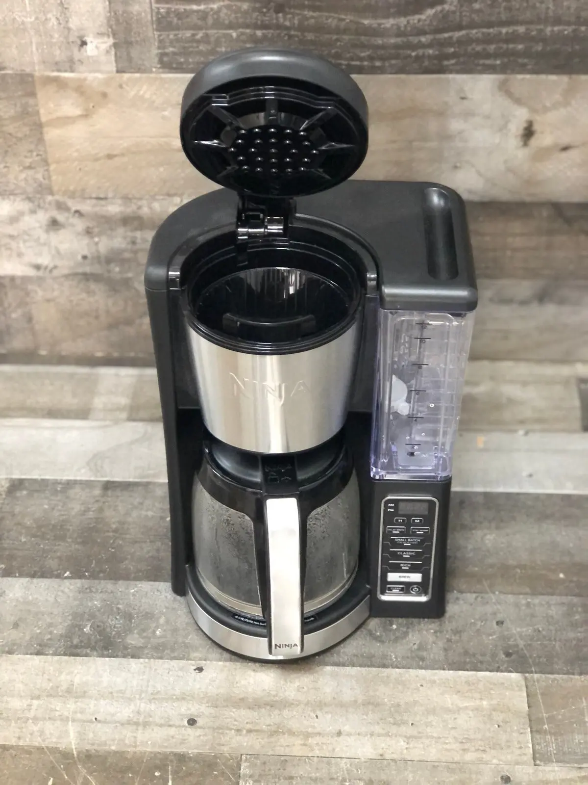 Ninja 12 Cup Programmable Coffee Maker with Classic and Rich Brews, 60 oz. Water Reservoir, and Thermal Flavor Extraction (CE201), Black/Stainless Steel