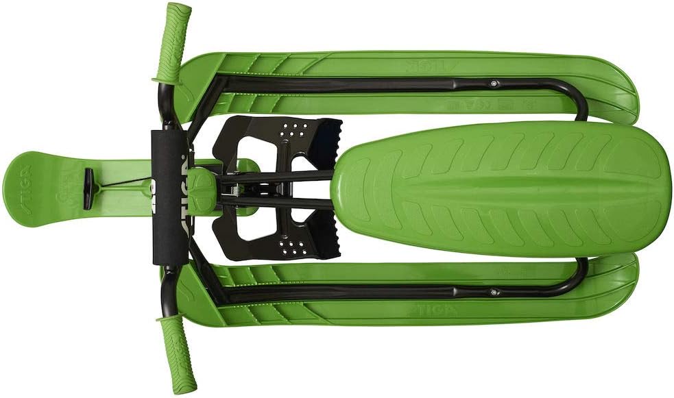 STIGA Snowracer Curve SX – Robuster Schlitten mit BMX-Lenker, Stahlrahmen, Bremse und Zugseilwinde – Lenkschlitten für Kinder ab 7 Jahren und Erwachsene, Max. 90 kg