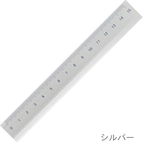 SLIP-ON ALUMINIUM RULER 15CM SILVER