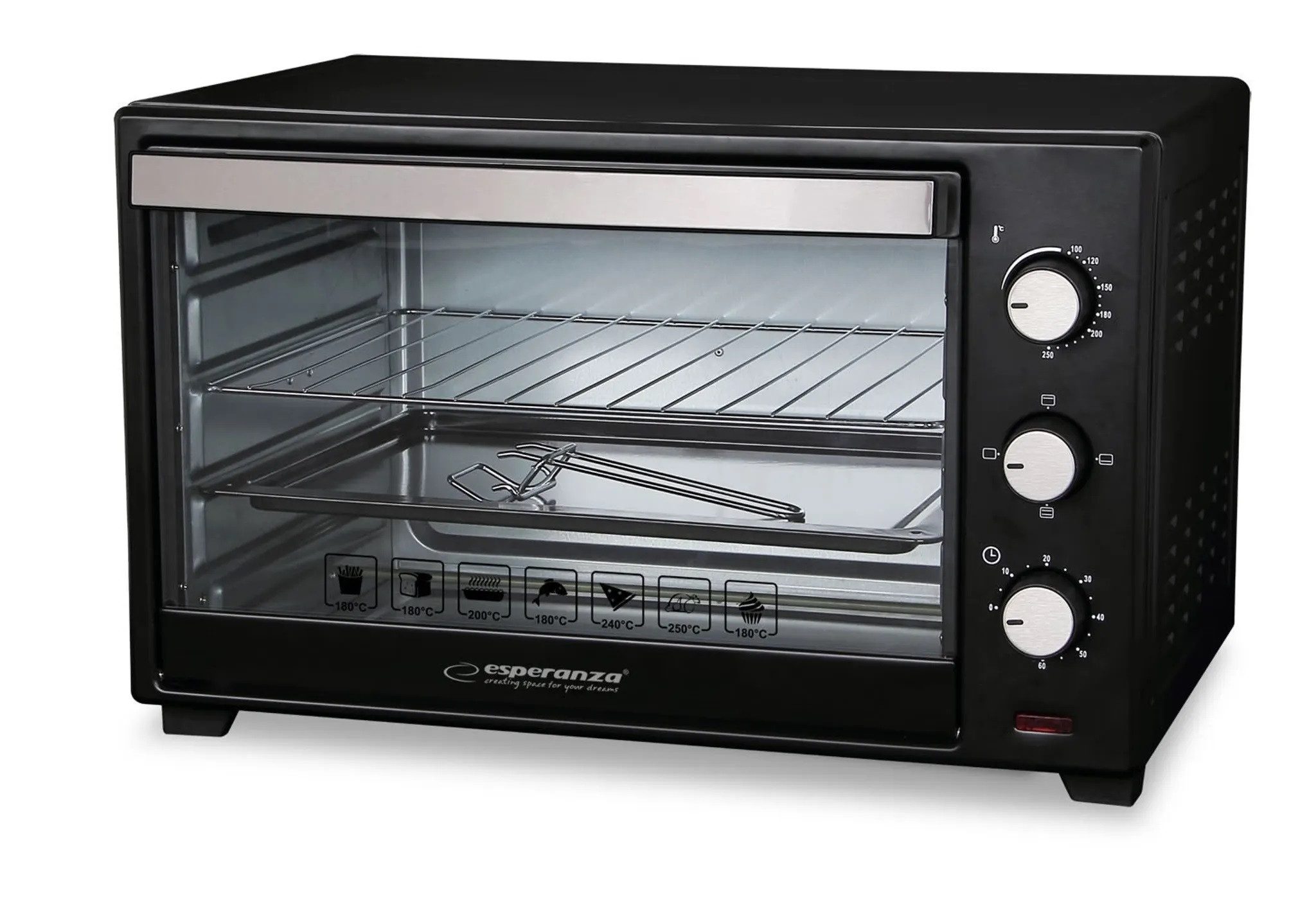Minibackofen Minibackofen Esperanza Konvektions-Mini-Backofen 20L 1600W