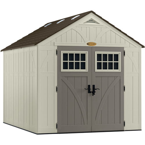 2025 Suncast 8 x 10 ft. Metal and Resin Storage Shed, Vanilla