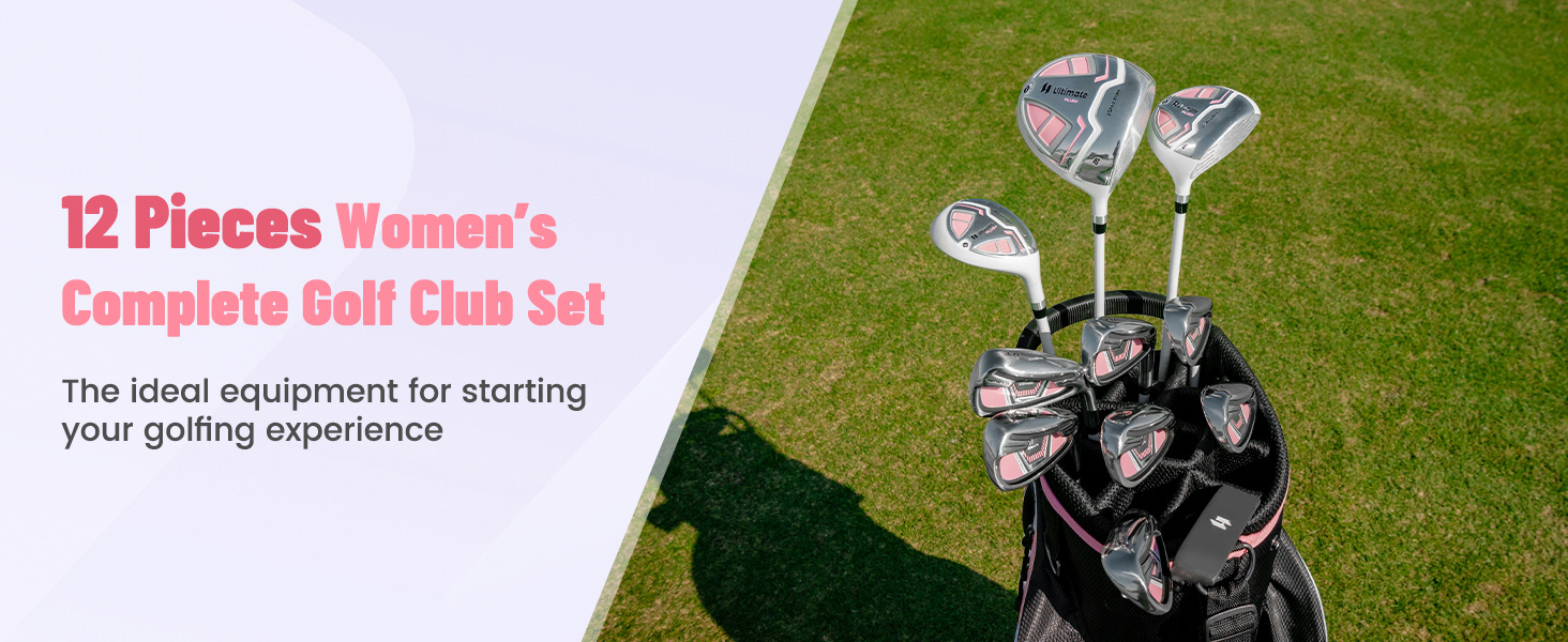 12 Pieces Women's Complete Golf Club Set