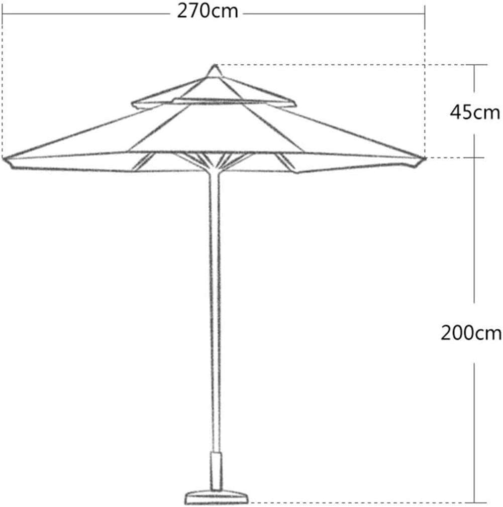 Garten-Sonnenschirme für den Außenbereich Sonnenschirme 2,7 m Aluminium-Garten-Terrassenschirm für den Außenbereich mit weißer Polyesterabdeckung, großer tragbarer Markt-Tischschirm good