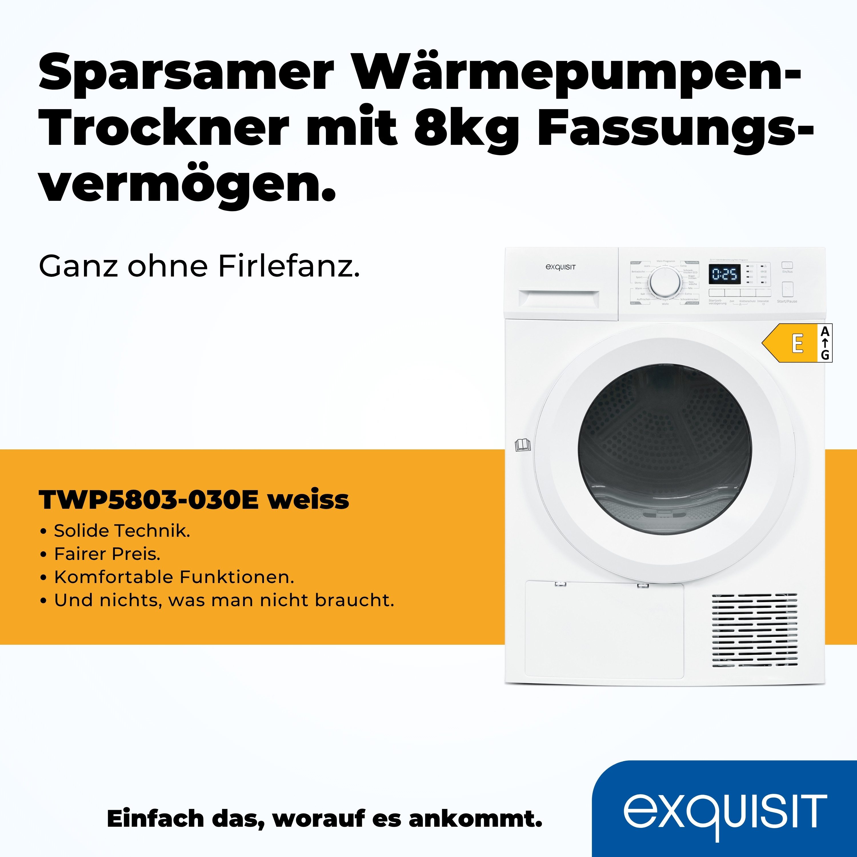 Wärmepumpentrockner TWP5803-030