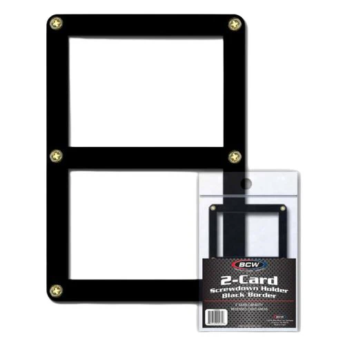 BCW Screwdown Holder Double Card Black Border