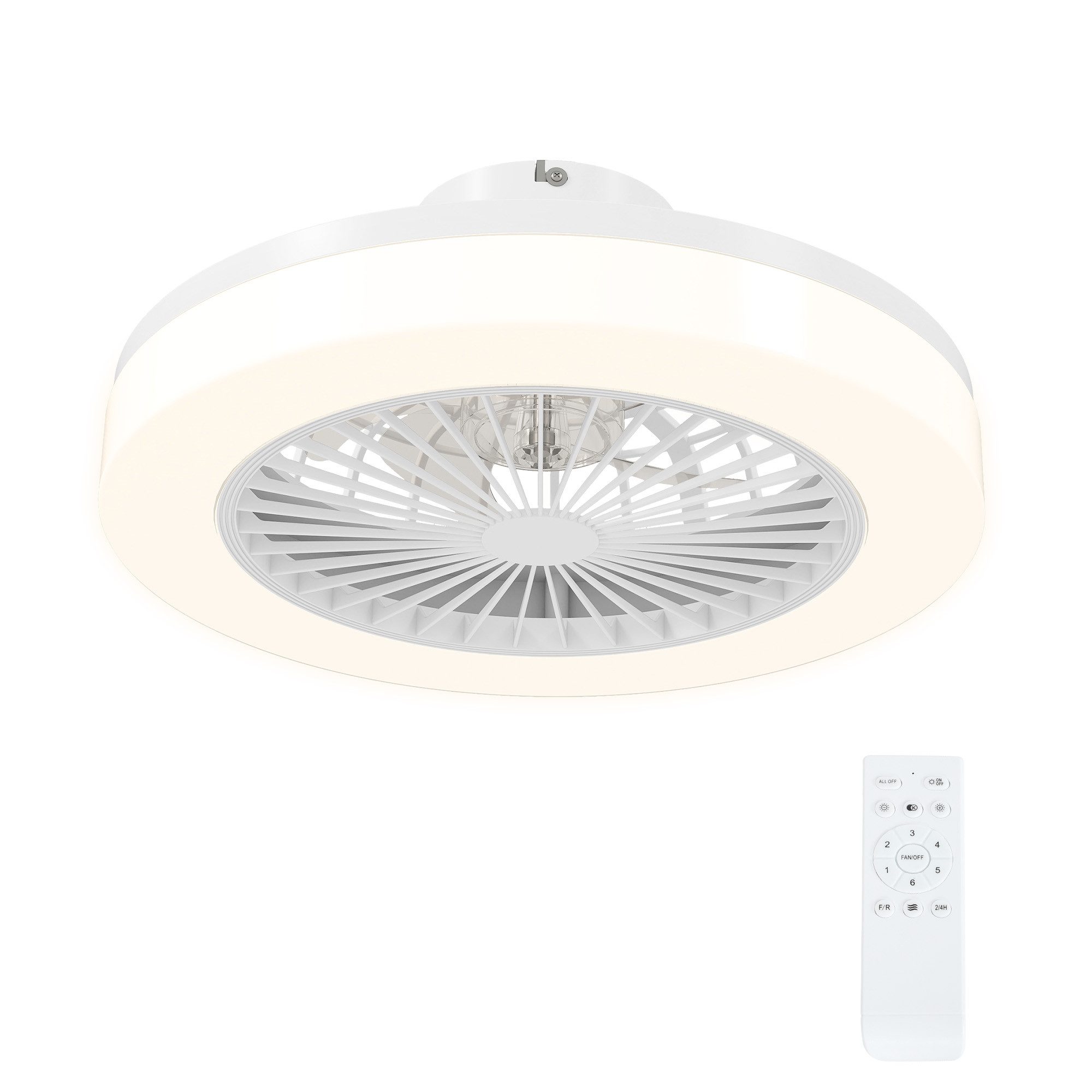 Deckenventilator Deckenventilator mit Lampe, Fernbedienung & 6 Geschwindigkeiten