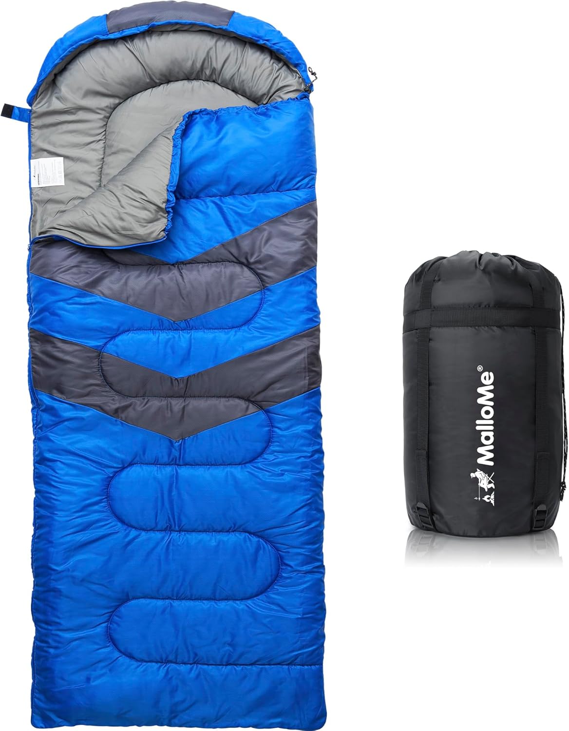 MalloMe Winter Sleeping Bag – 4 Seasons Sleeping Bag – for Adults and Children – Compact Ultralight Sleeping Bags Spring Summer Autumn – Camping Sleeping Bag – Sleeping Bag