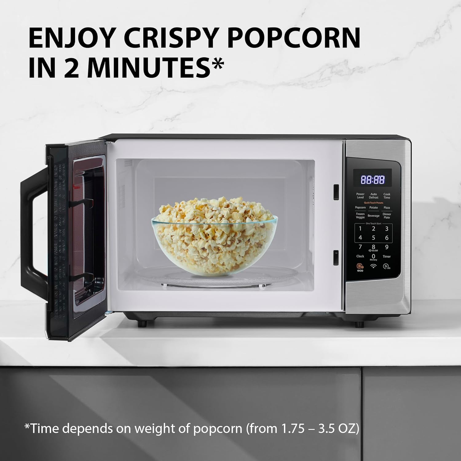 TOSHIBA 4-in-1 ML-EC42P(SS) Countertop Microwave Oven, Smart Sensor, Convection, Air Fryer Combo, Mute Function, Position Memory 13.6