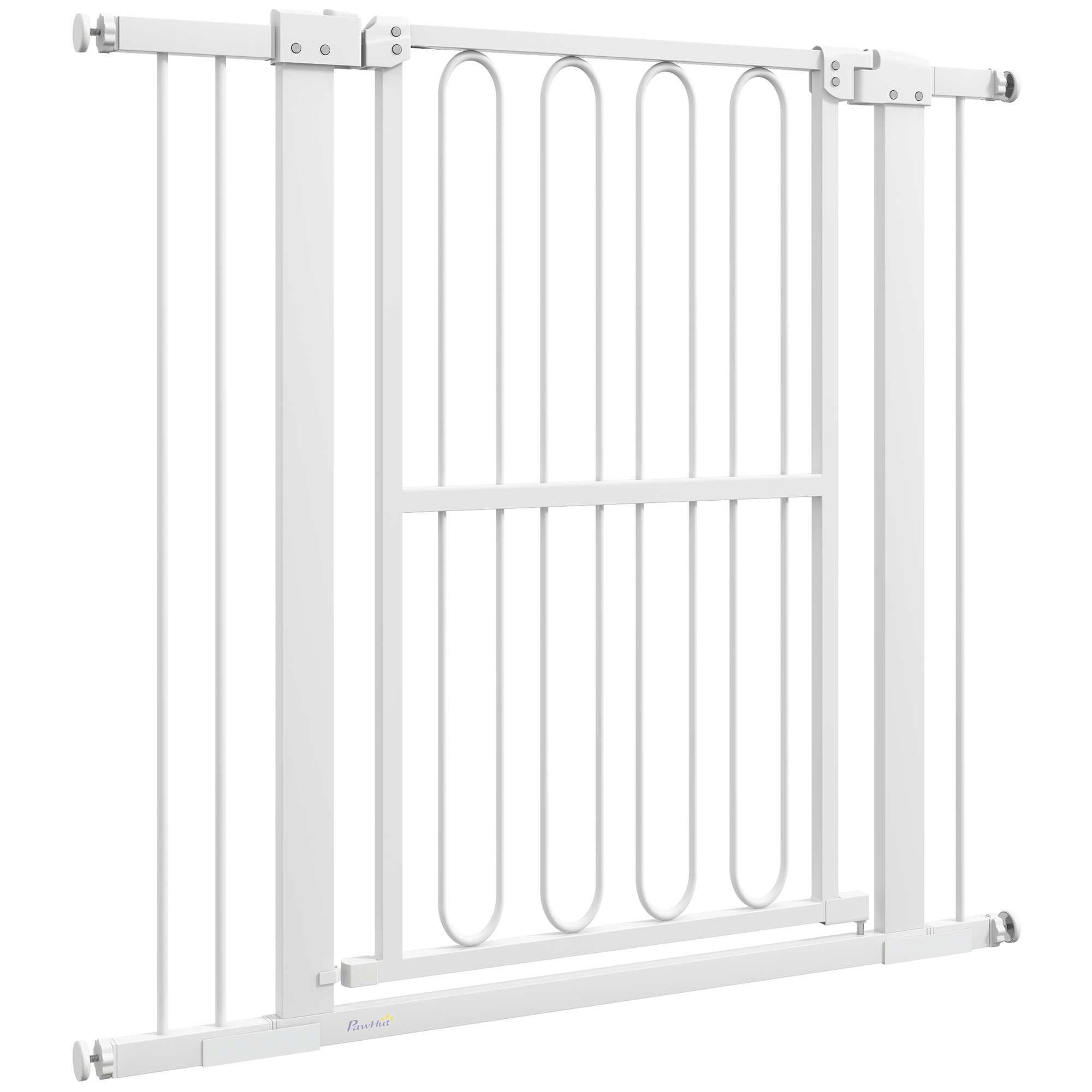 PawHut Türschutzgitter Hund, 76-104 cm Absperrgitter ohne Bohren, Treppengitter