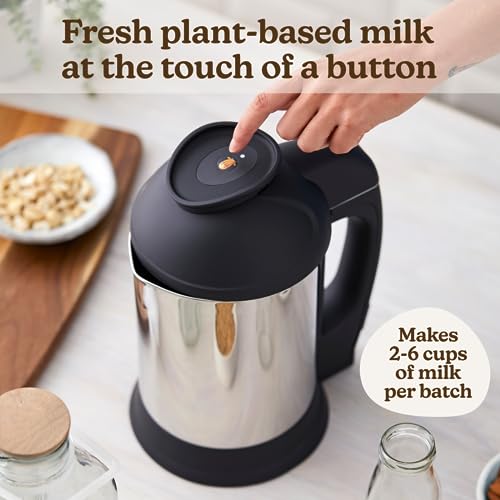 Almond Cow Nut Milk Maker Machine, Plant Based Maker for Homemade Almond, Oat, Cashew Nut Milks & More, Stainless Steel Food Machines, 5 6 Cups Per Batch, 120V: Home & Kitchen