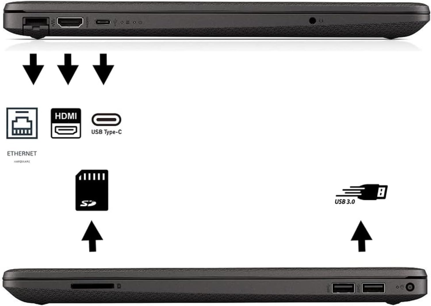 250 G9, Notebook Pc Portatile, Display HD 15,6’’, CPU Celeron N4500, 16 GB Ram DDR4, 512 GB SSD NVMe, Windows 11 Pro, Pronto All’Uso