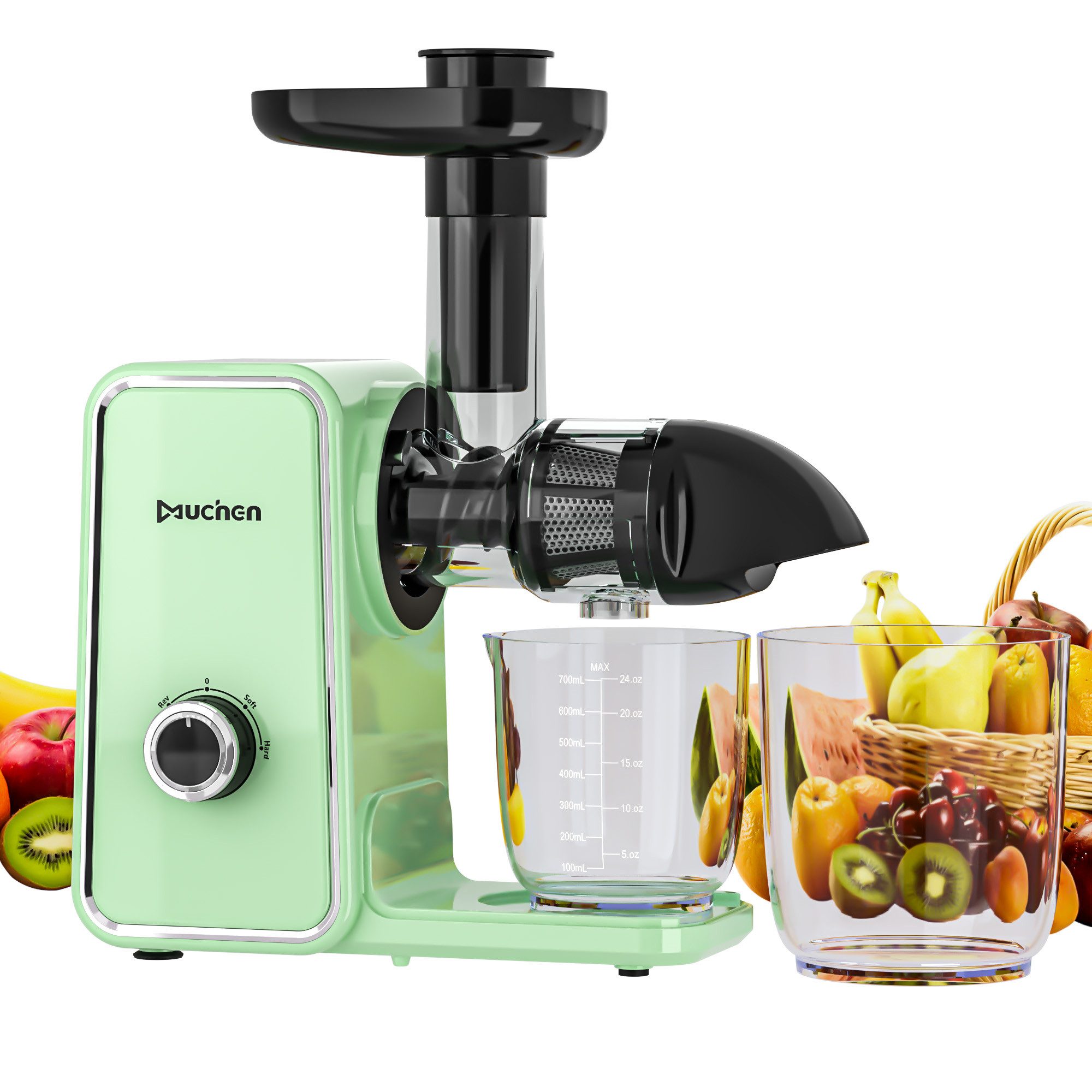 Slow Juicer Entsafter für Gemüse & Obst mit Umkehr Funktion 150W Hohe Saftausbeute