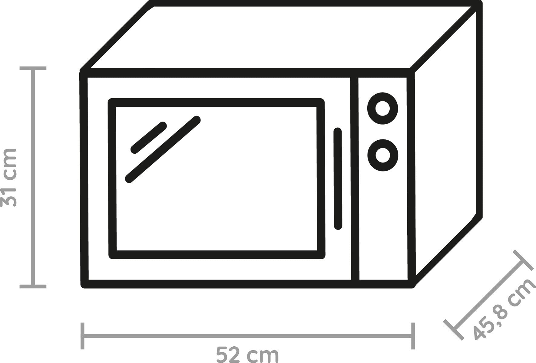 Mikrowelle MW 59 MB mit 25 l Garraum, 800 Watt und 900 Watt Quarz-Grill, freistehend in Schwarz