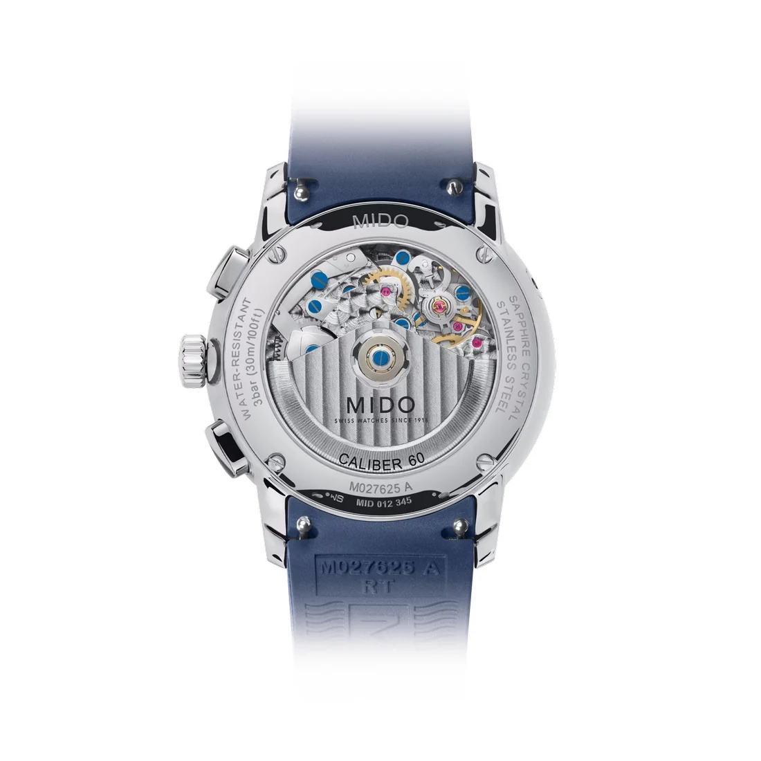 Orologio Mido Baroncelli Chronograph Moonphase blu
