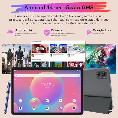 BESTTAB Android Pollici Widevine Tastiera
