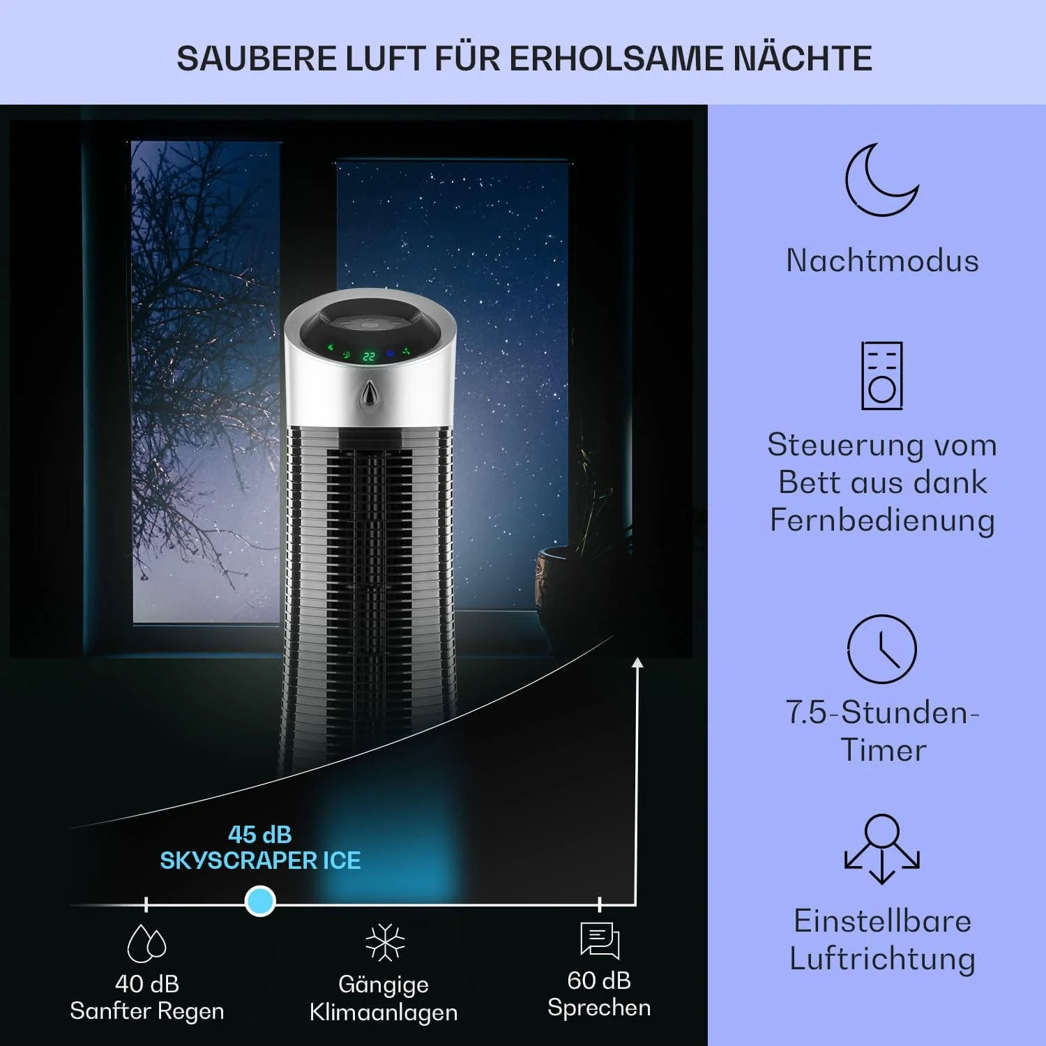 Klarstein 4-in-1: Slimme luchtkoeler, ventilator, luchtbevochtiger & ionisatie I 6 L watertank, oscillatie, 30 W, 210 m3/u, timer I Klimaatregelaar zonder afvoerslang, Mobiele airconditioner, Zwart-ros��goud