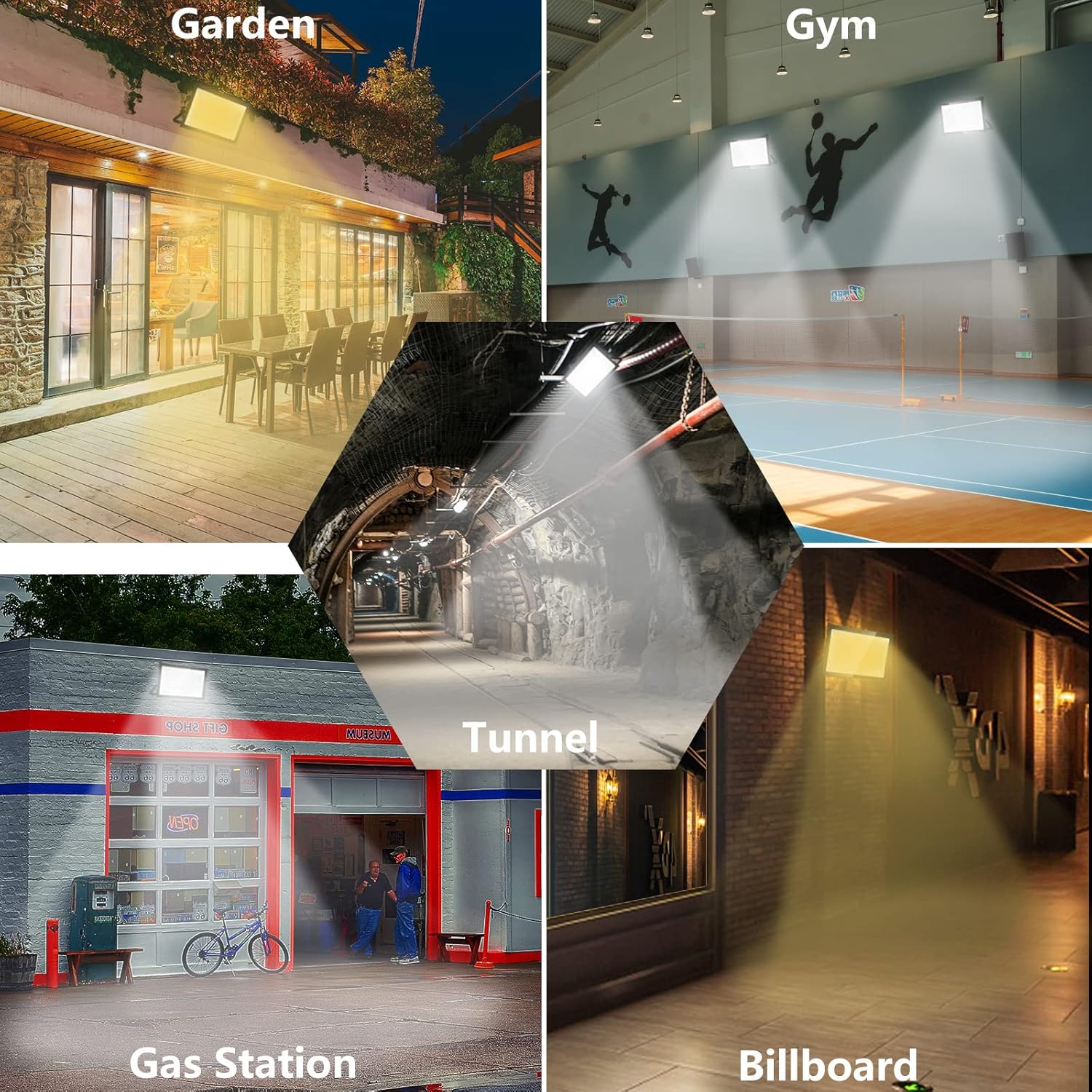10er 200W LED Strahler Außen 20000LM Superhell led strahler 6000K Kaltweiß IP65 Wasserfest led scheinwerfer,Ultradünnes für Sportplatz Garage Garten Hinterhof Flur