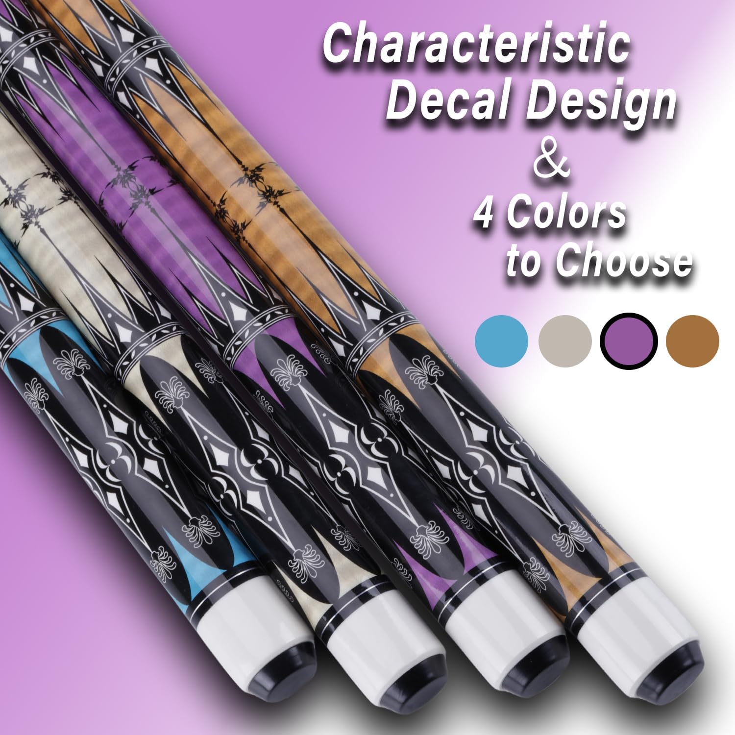 Sinsilvie 13mm 58 Pollici 19 20 Once Stecche Biliardo Pool,1/2 Maple Pool Cue Stick,Bastone da Biliardo da Bar per Uomini e Donne.