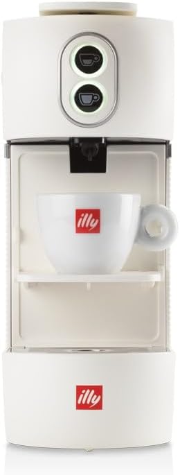 illy Nuova macchina da caffè cialda ESE 44 mm Filtro carta 1000 ml, colore bianco