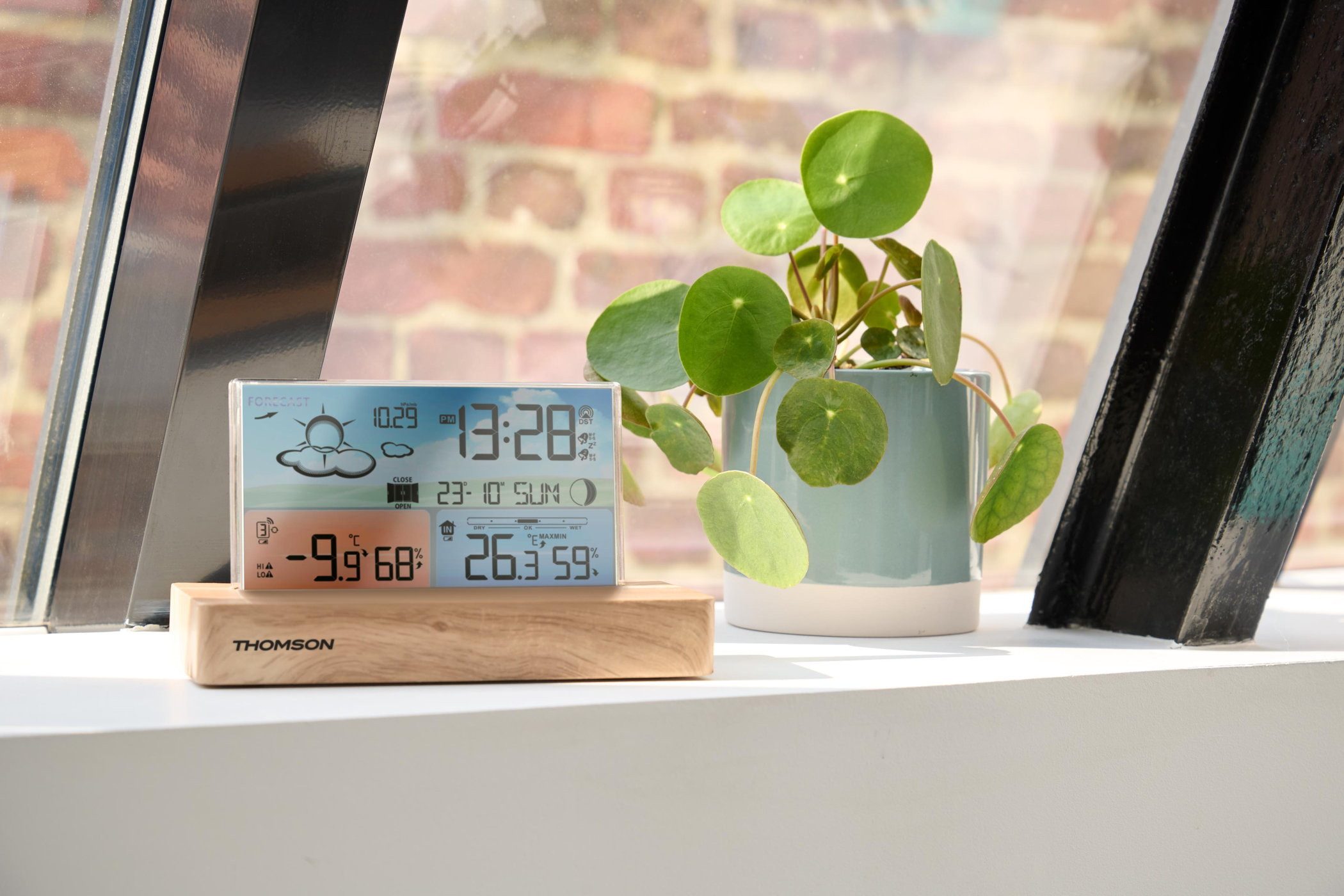 Wetterstation Wetterstation CT600 mit Radio Holz braun TH389203