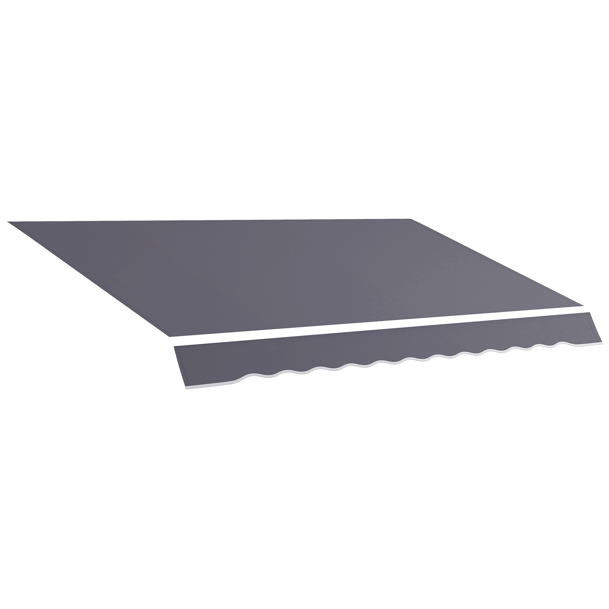 Outsunny Ersatzverdeck für Schwenkarm-Sonnenschirm aus Polyestergewebe mit UV-Schutz, 3,6x2,5 m, Grau