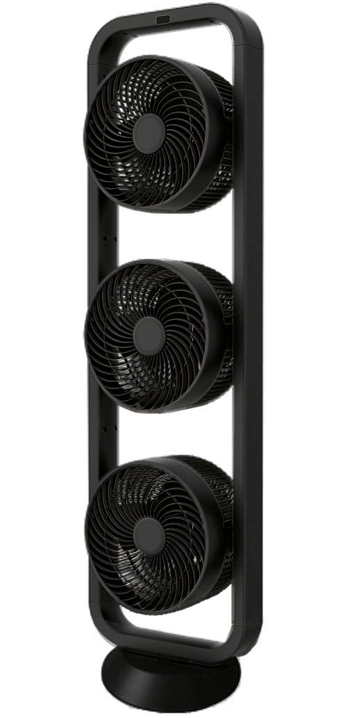 Standventilator Vind 3 schwarz, Leistung 105W, Fernbedienung, Touch-Funktion