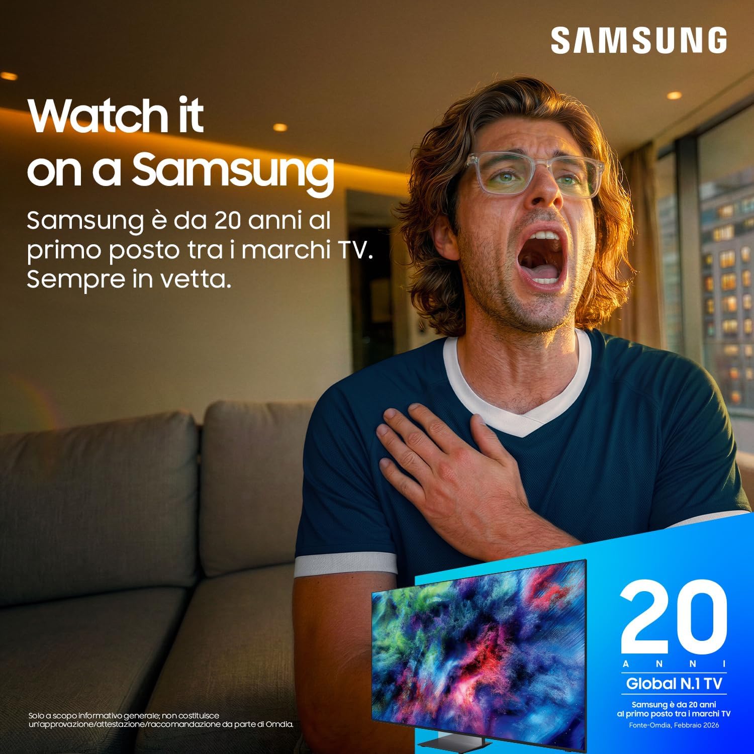 Samsung Smart TV 40'' UE40F6000FUXZT FHD, Hyper Real Processor, HDR & Pur Color, Smart Experience, OTS Lite & Adaptive Sound, SlimLook Design, 2025