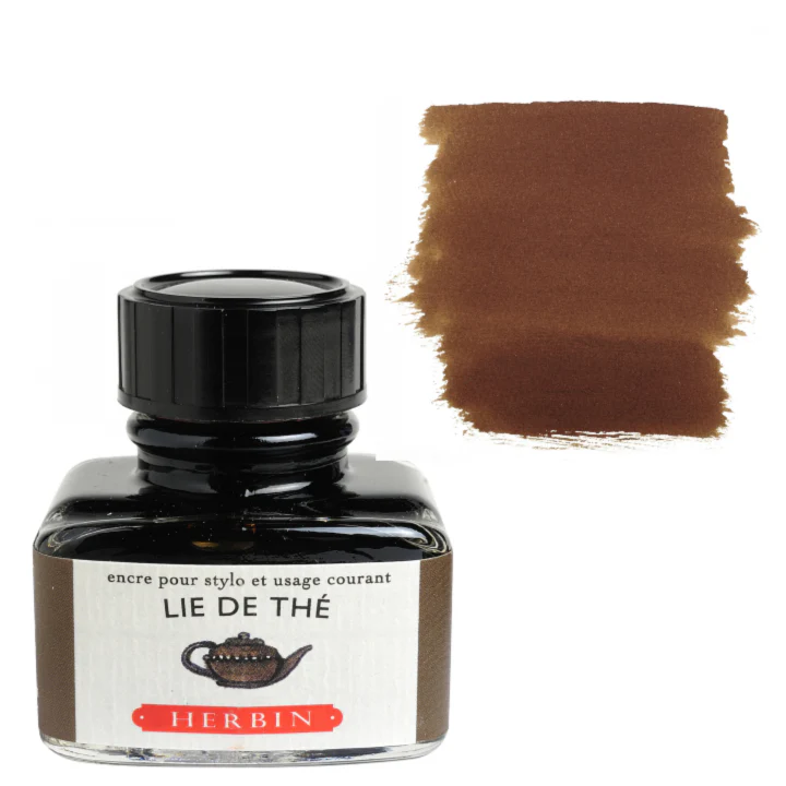 J Herbin Fountain Pen Ink - Lie de The (Dark Tea)