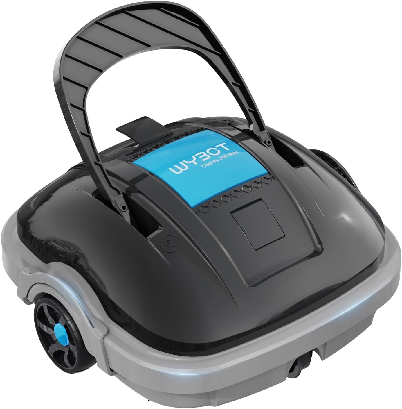 WYBOT Robot Piscina Fuori Terra per Piscina da 80m², Robottino Pulitore con Doppia Motricità e Parcheggio Autonomo | Robot Piscina Pulitore Senza Fili con Batteria Autonomia 100 Min Grigio scuro
