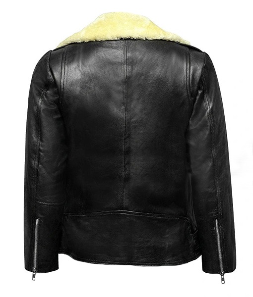 Helen Womens Shearling Bikers Jacket