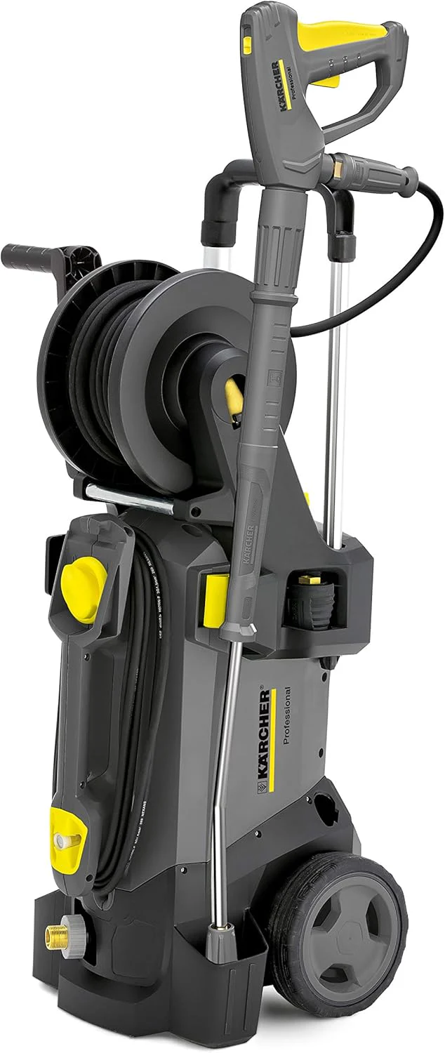 K?rcher hogedrukreiniger HD 5/17 CX Plus (koud water, debiet: 500 l/u, werkdruk: 17 MPa, compacte klasse, met slanghaspel, gemakkelijk te transporteren, incl. vuilfrees, 10 m slang)